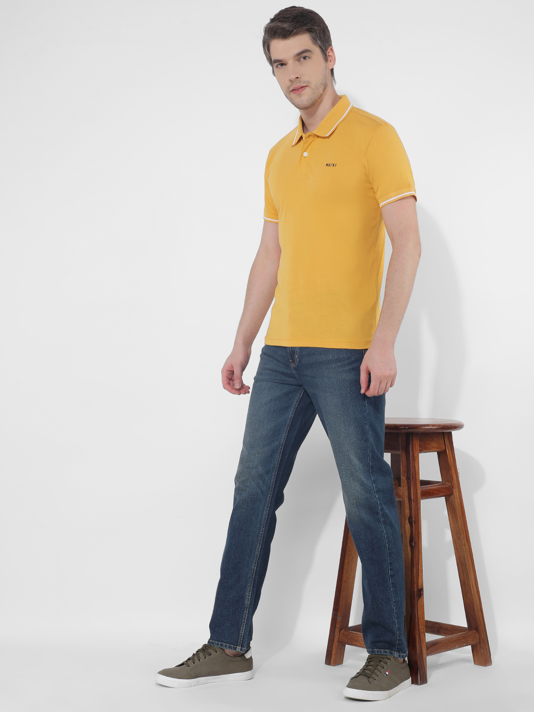 Numero Uno Men Faded Blue Jeans